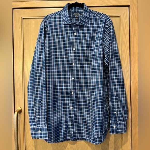 Polo Ralph Lauren 100% Cotton Stretch Plaid Button Down Shirt - Picture 1 of 5